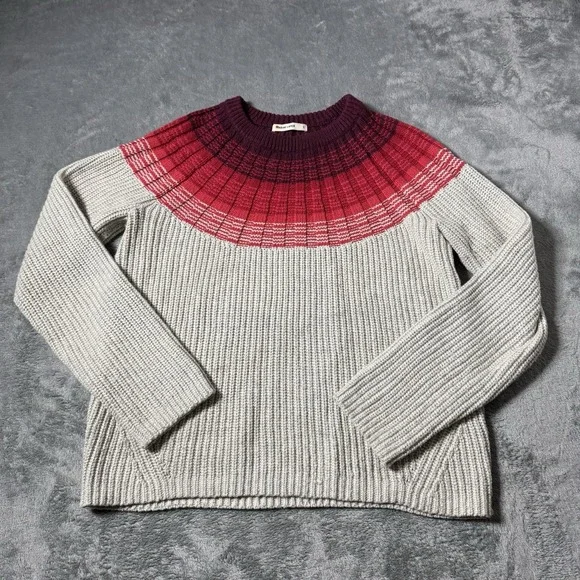 Marine Layer Demi Raglan Womens Wool Blend Sweater Size S Heathered Gray - Picture 2 of 7